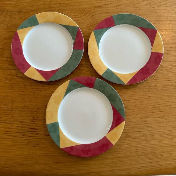 Vtg Salad Plate Venezia Pattern by Newcor Memphis Design 1990s One (1) plate - Picture 2 of 7